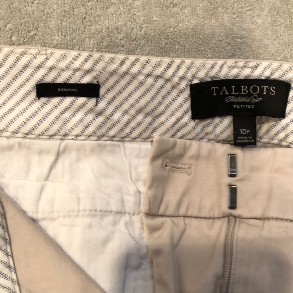Talbots khaki chinos size 10 petite